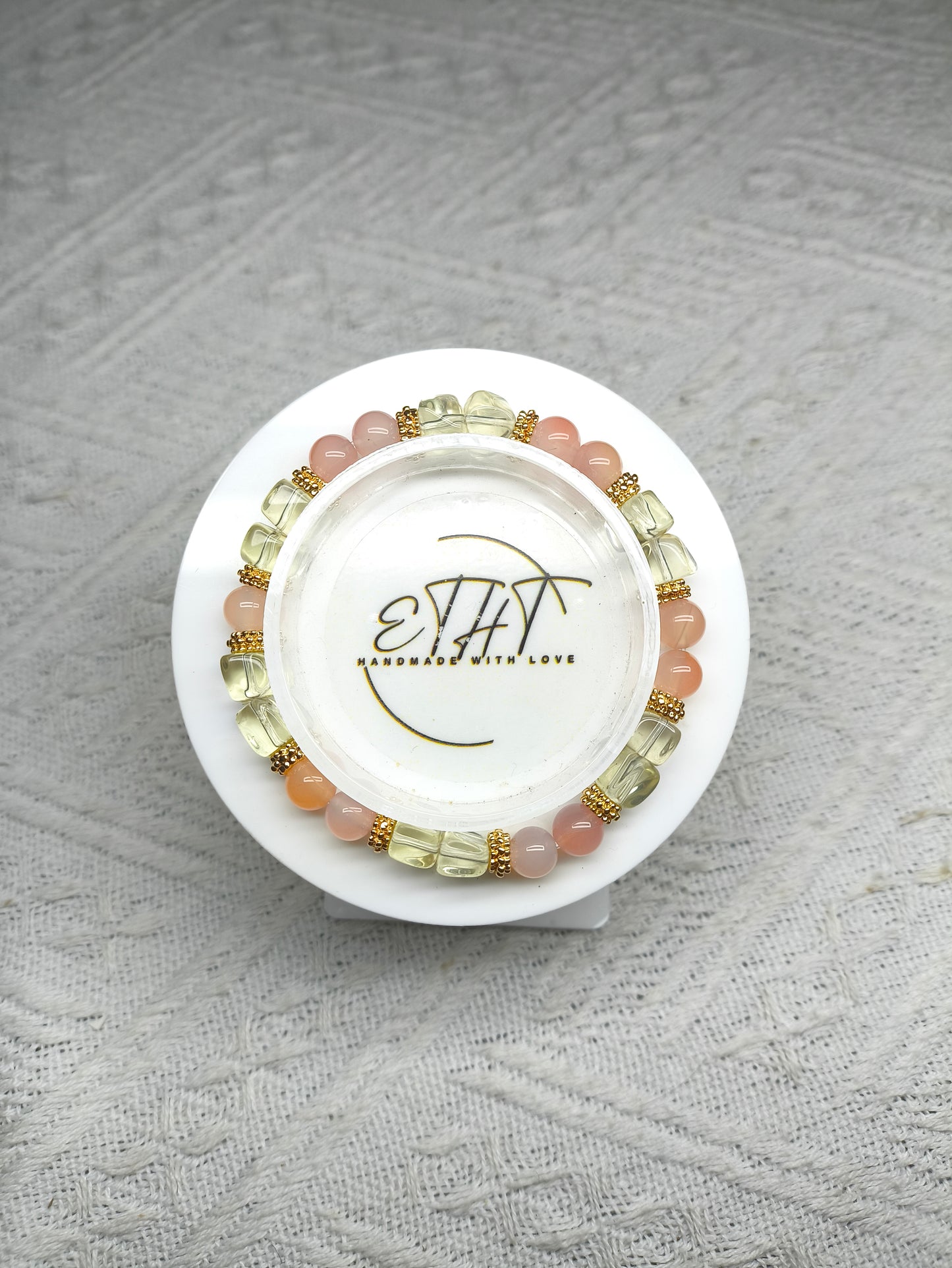 Lemon Citrine β’ Yan Yuan Agate Crystal Bracelet