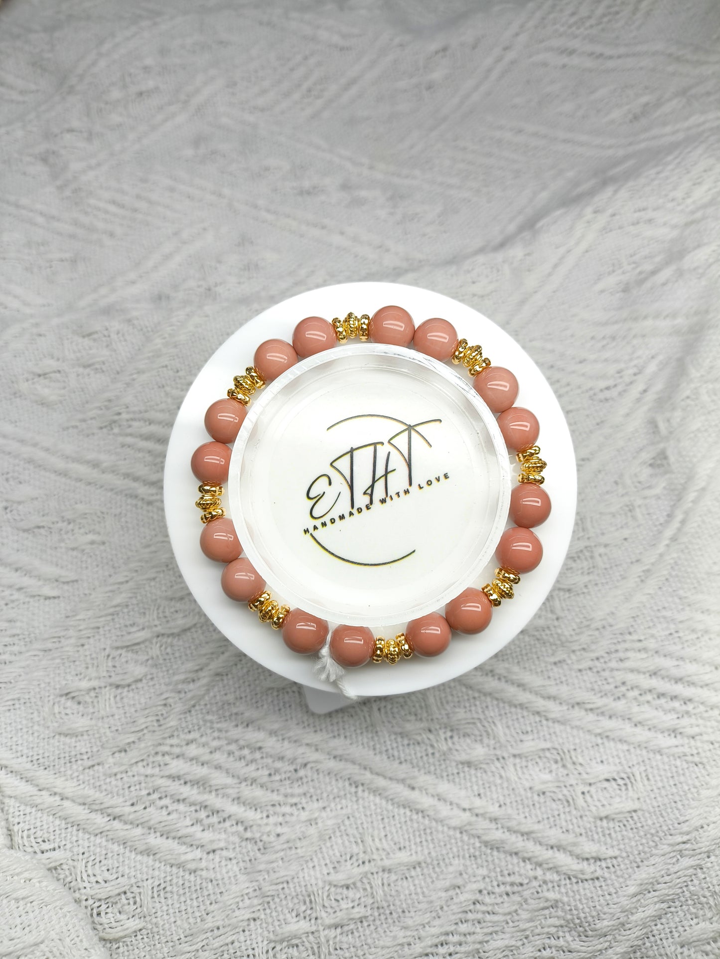 Alashan Agate • Crystal Bracelet