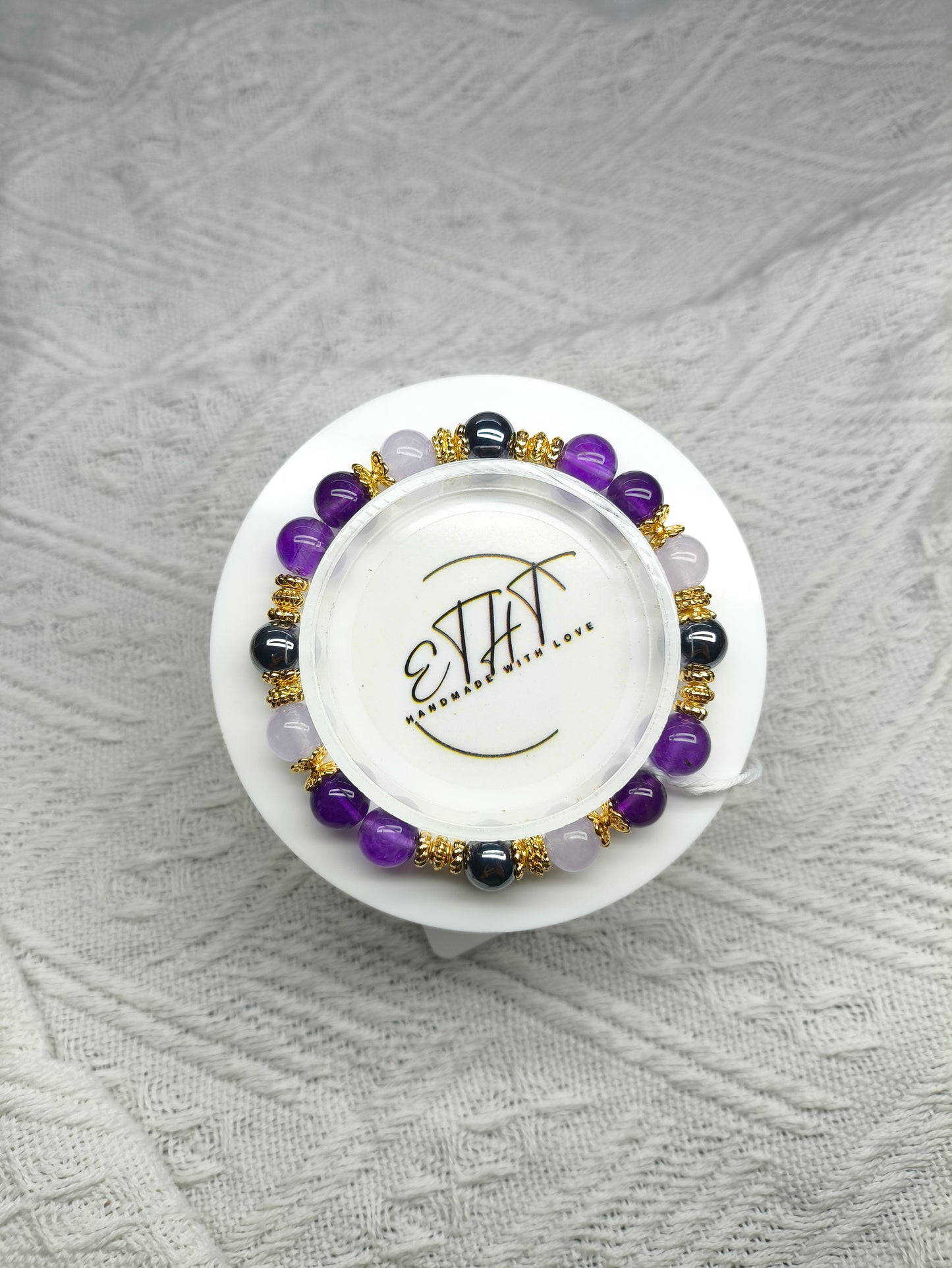 Amethyst ⢠Purple Chalcedony ⢠Terahertz ⢠Crystal Bracelet