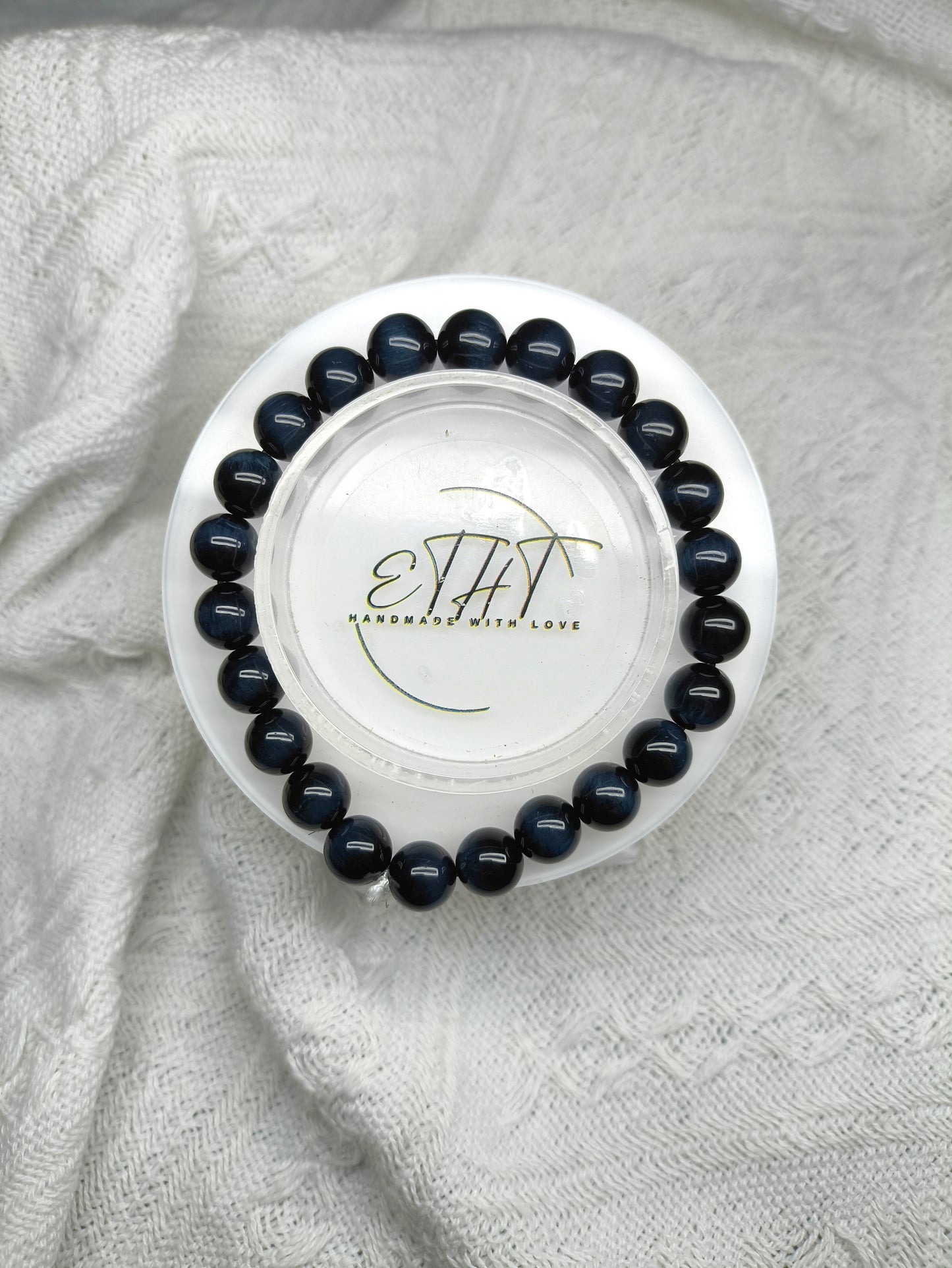 Navy Blue Tiger Eye • Crystal Bracelet