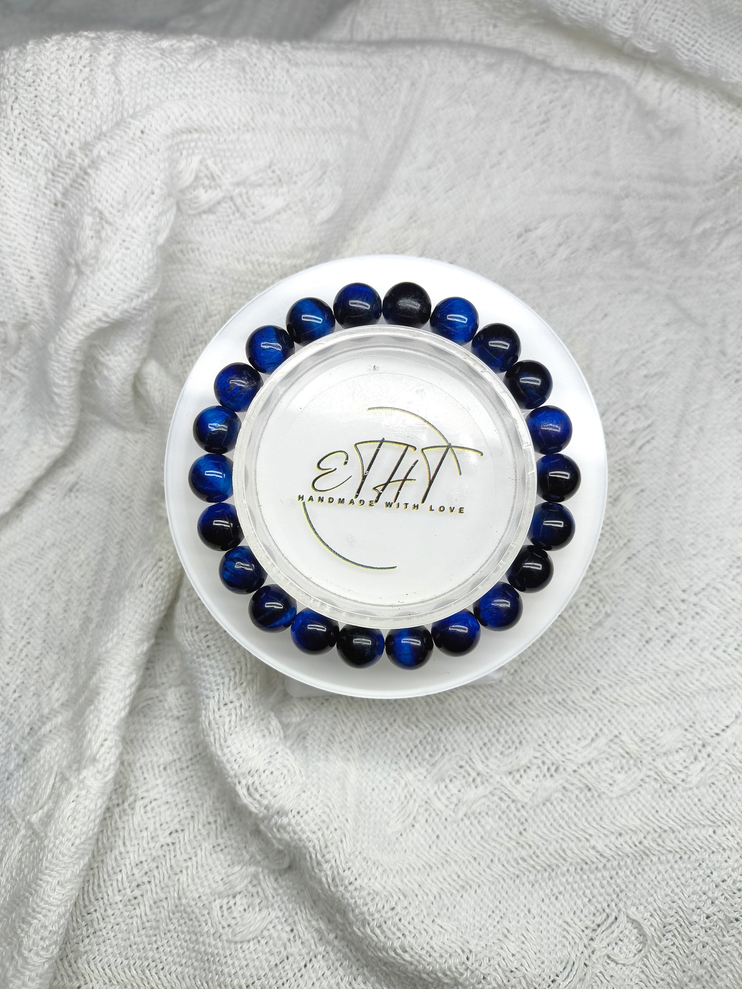 Blue Tiger Eye • Crystal Bracelet