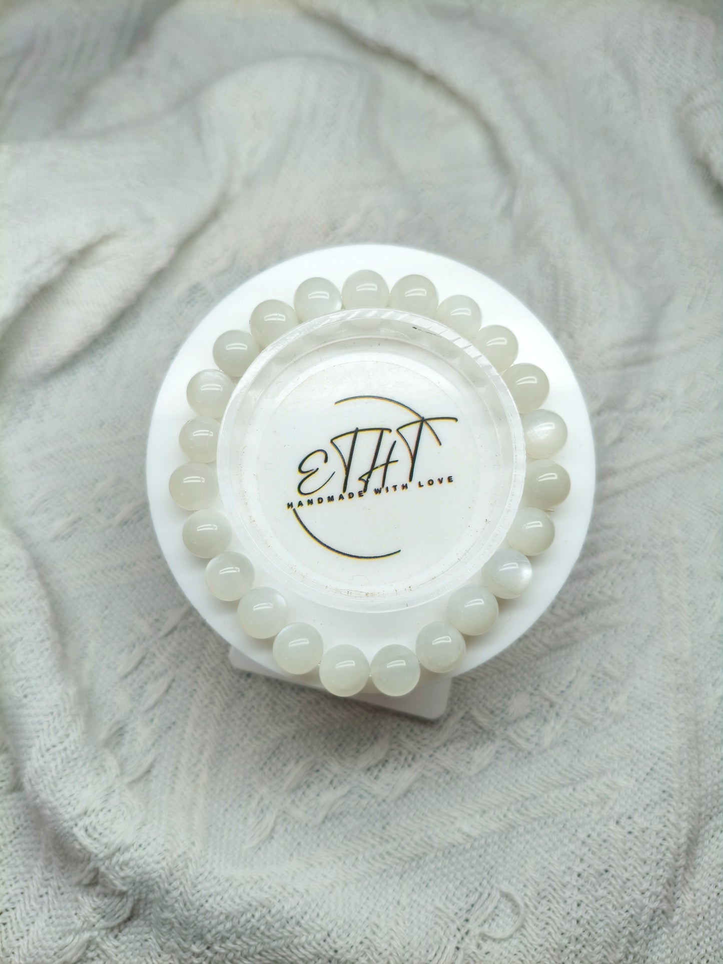 White Moonstone • Crystal Bracelet