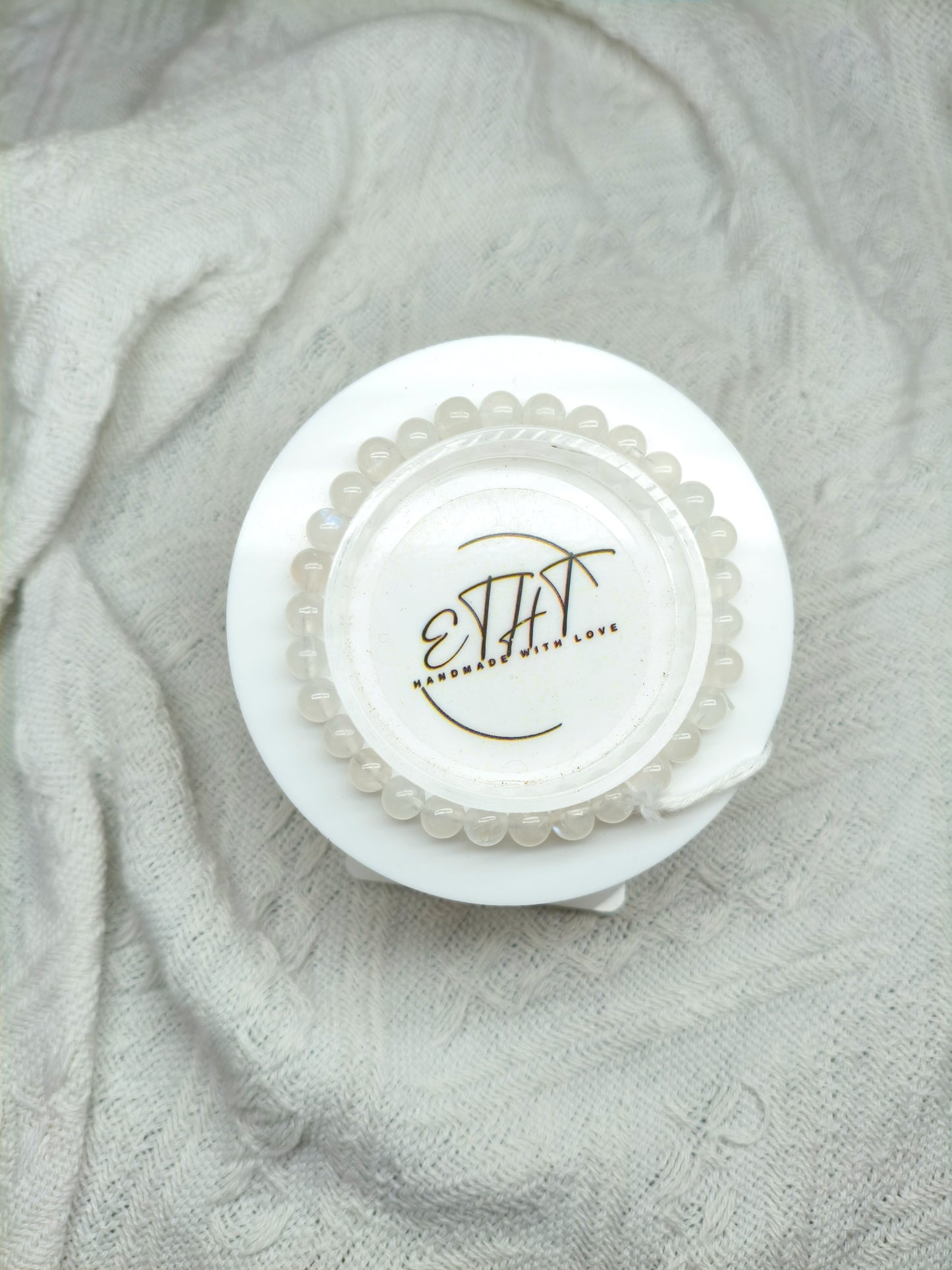 Blue Flash Moonstone • Crystal Bracelet