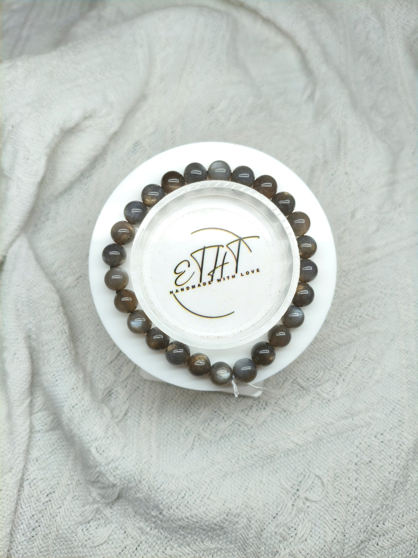 Grey Skeletal Quartz • Crystal Bracelet