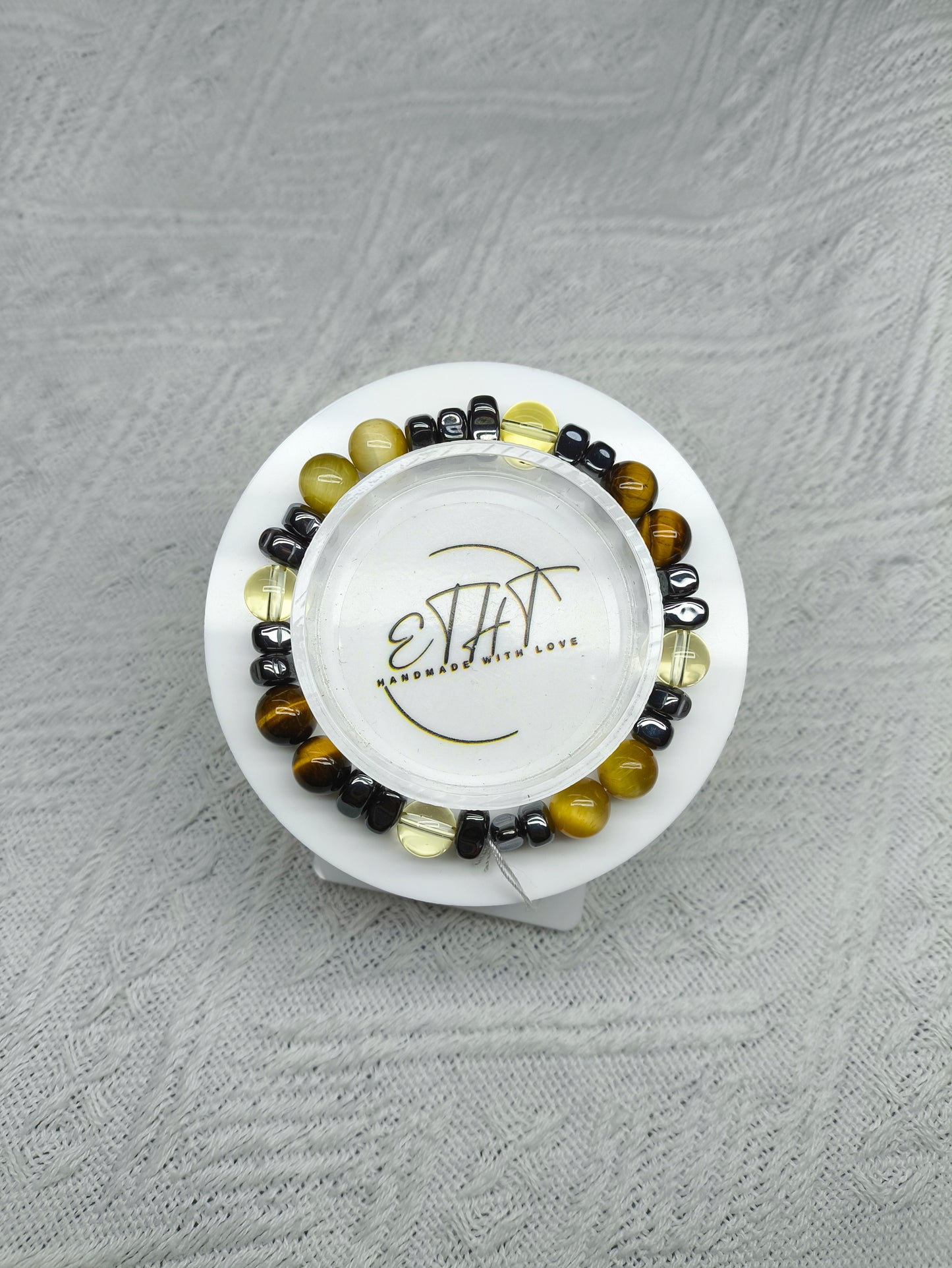 Golden Tiger Eye • Yellow Tiger Eye • Citrine • Hematite