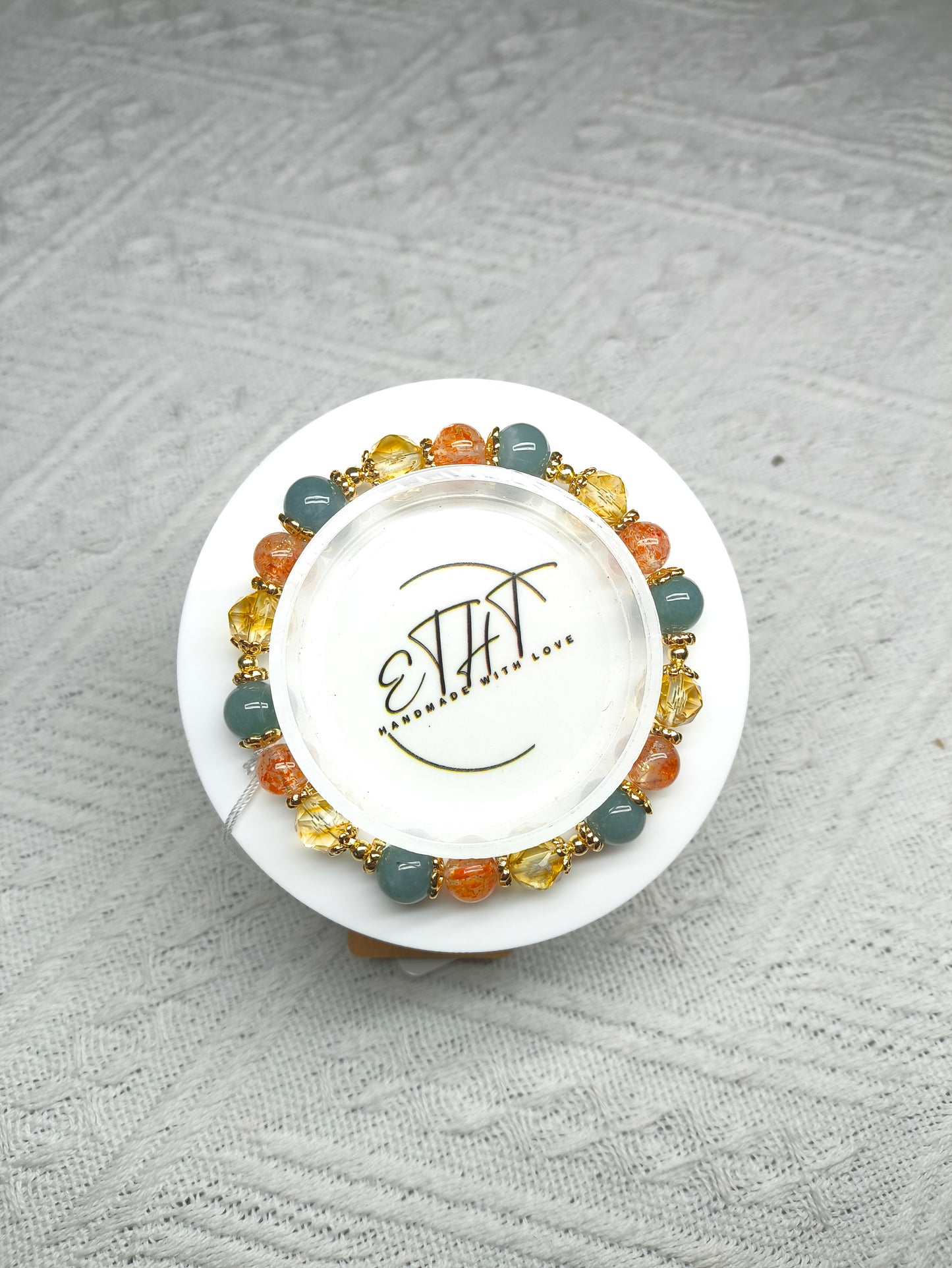 Jadeite • Sunstone • Citrine Crystal Bracelet