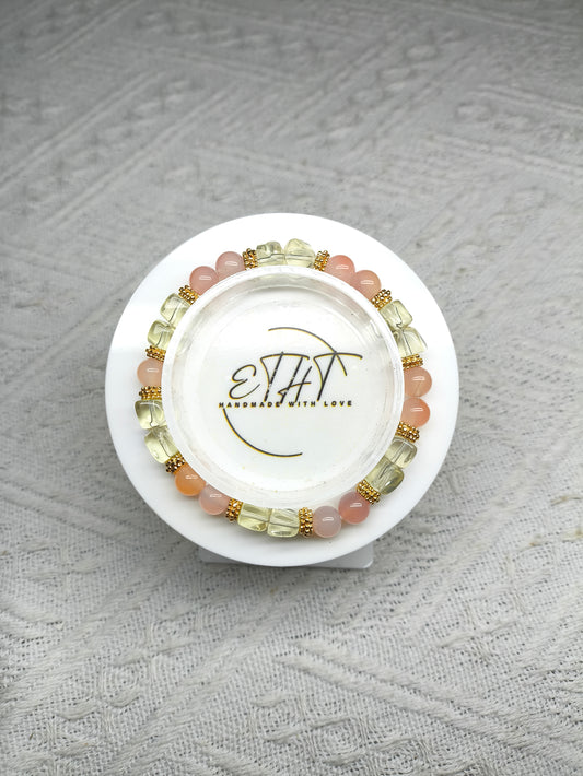 Lemon Citrine • Yan Yuan Agate Crystal Bracelet