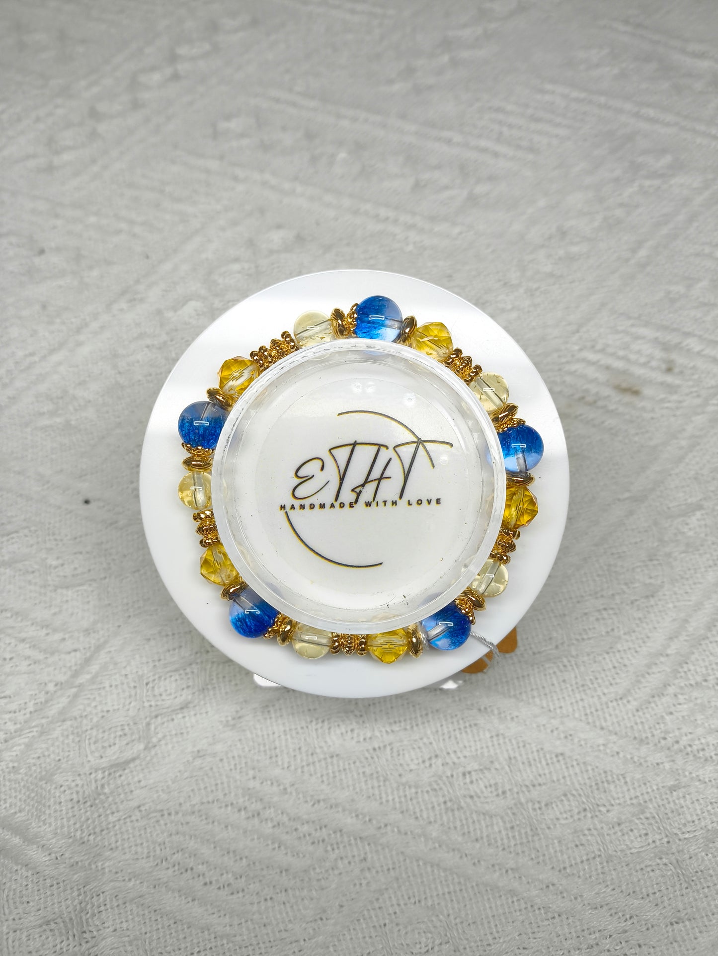 Blue Super 7 • Citrine Crystal Bracelet