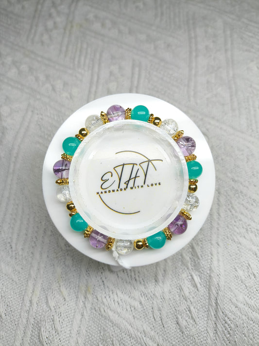 Himalayan Quartz • Purple Azeztulite • Amazonite