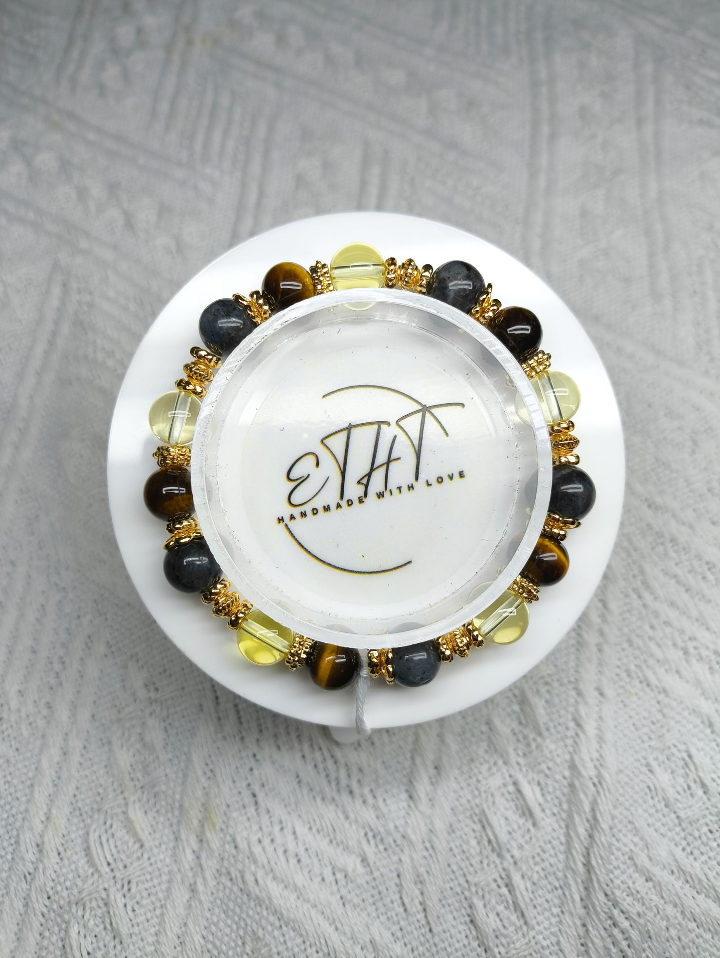Citrine • Yellow Tiger Eye • Labradorite Crystal Bracelet