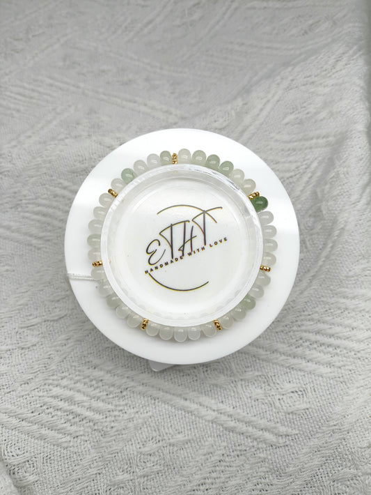 He Tian Jade • 和田玉 • Crystal Bracelet