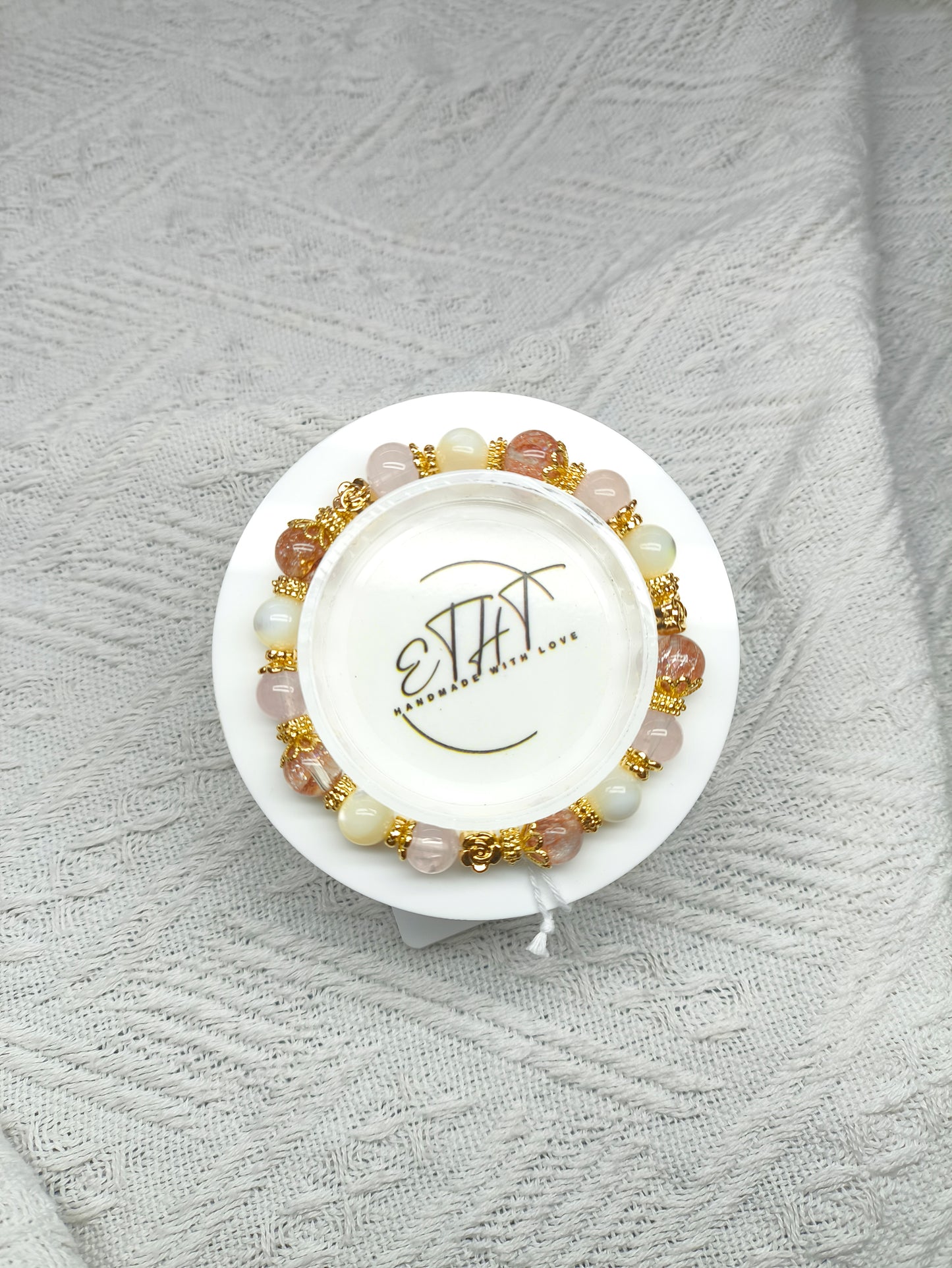 Tridacna • Rose Quartz • Pink Super 7 • Crystal Bracelet