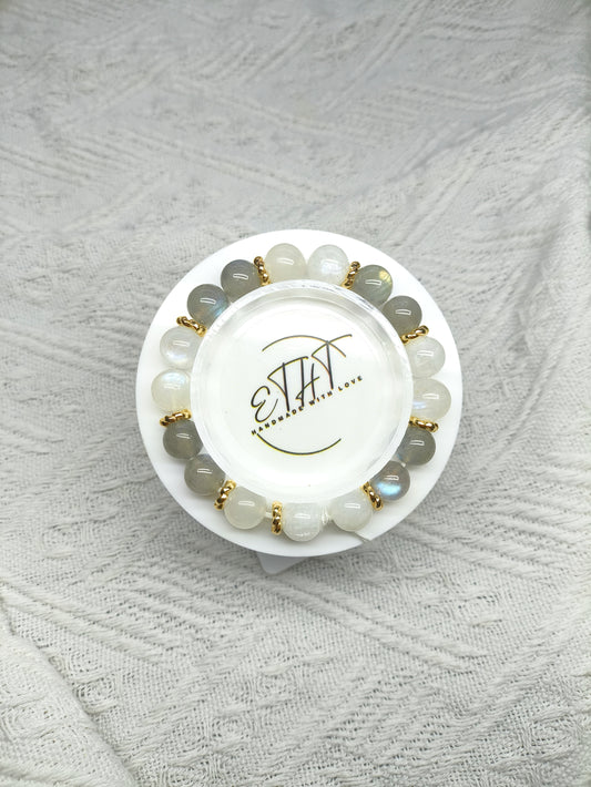 Labradorite • Moonstone • Crystal Bracelet