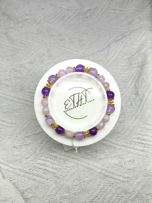 Amethyst • Kunzite • Crystal Bracelet