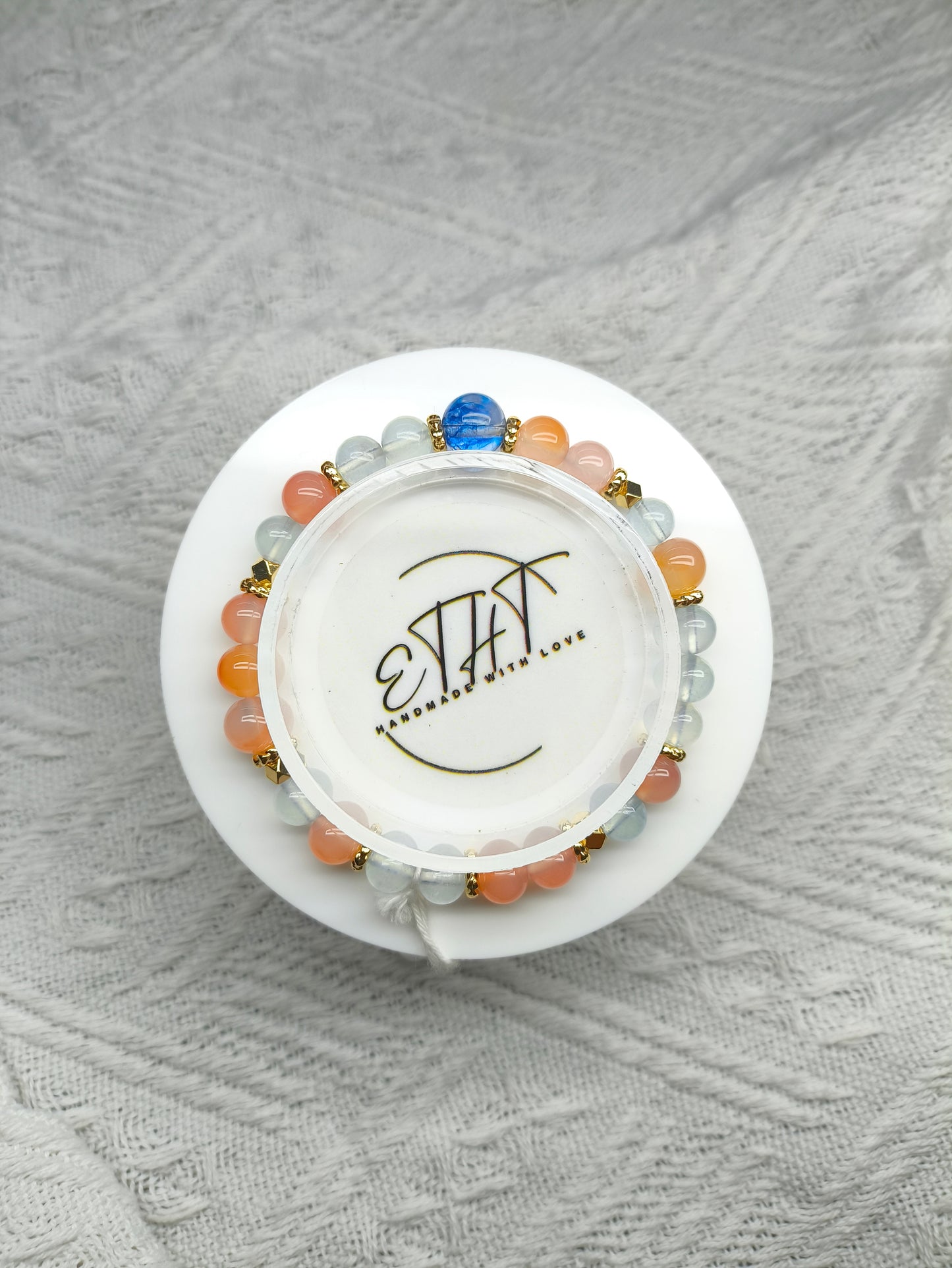 Yan Yuan Agate • Aquamarine • Blue Super 7 • Crystal Bracelet