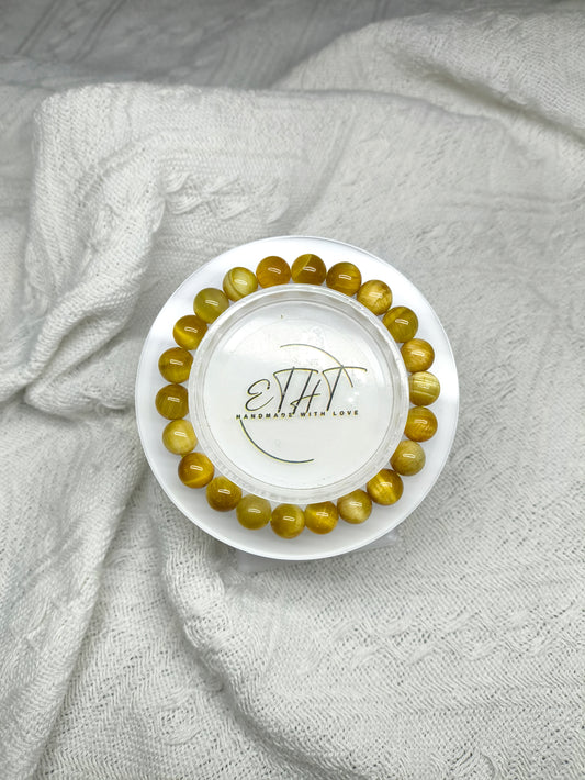 Golden Tiger Eye • Crystal Bracelet
