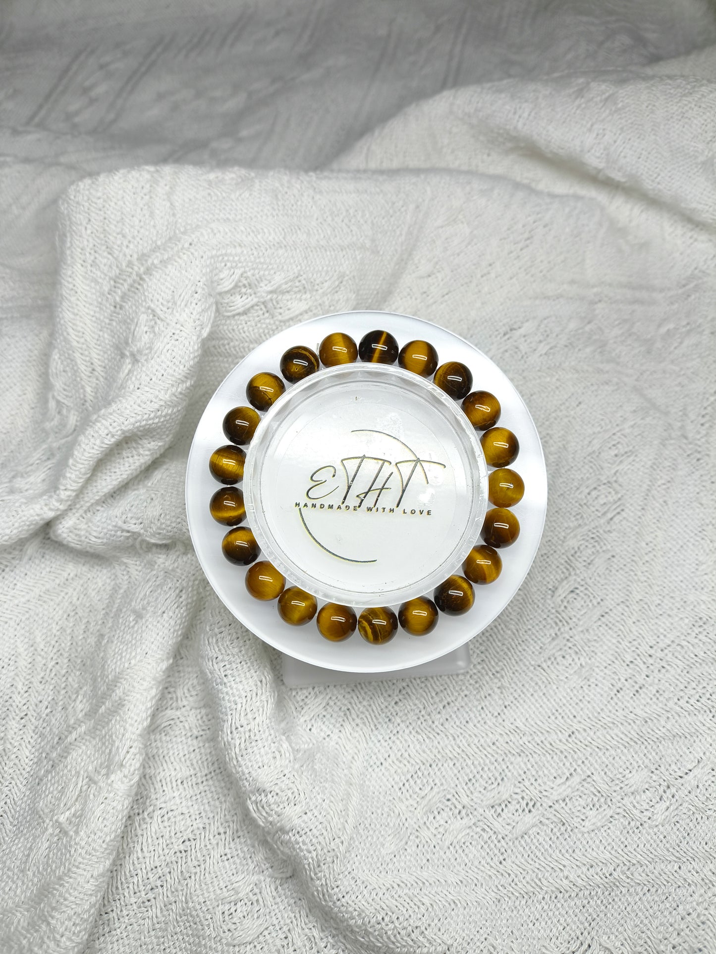 Yellow Tiger Eye • Crystal Bracelet