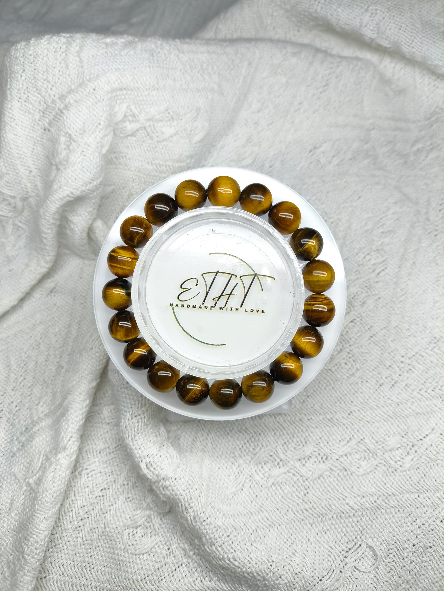 Yellow Tiger Eye • Crystal Bracelet