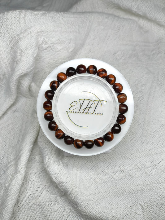 Red Tiger Eye • Crystal Bracelet