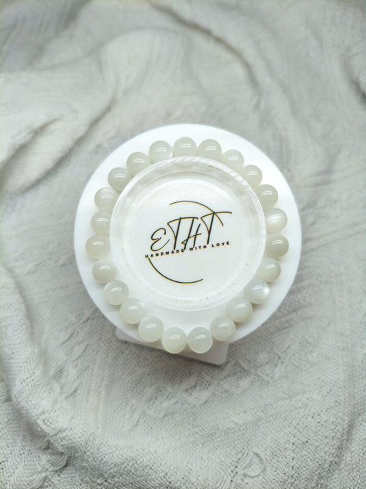 White Moonstone • Crystal Bracelet