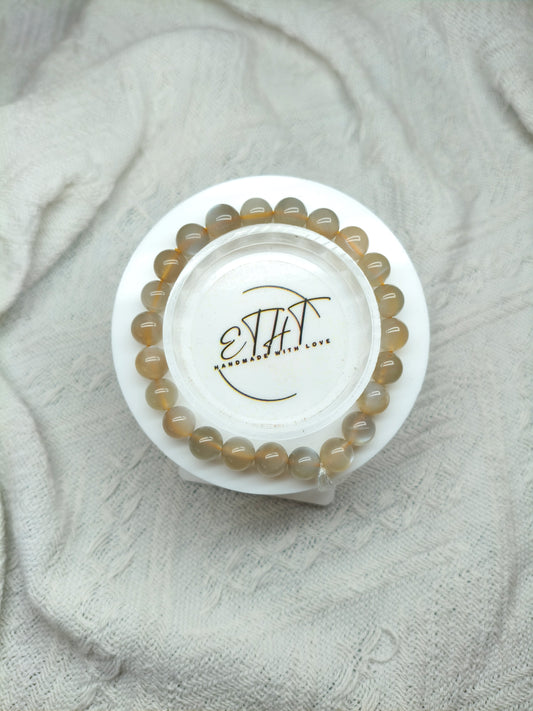Yellow Moonstone • Crystal Bracelet