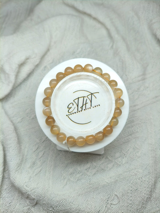 Yellow Moonstone • Crystal Bracelet