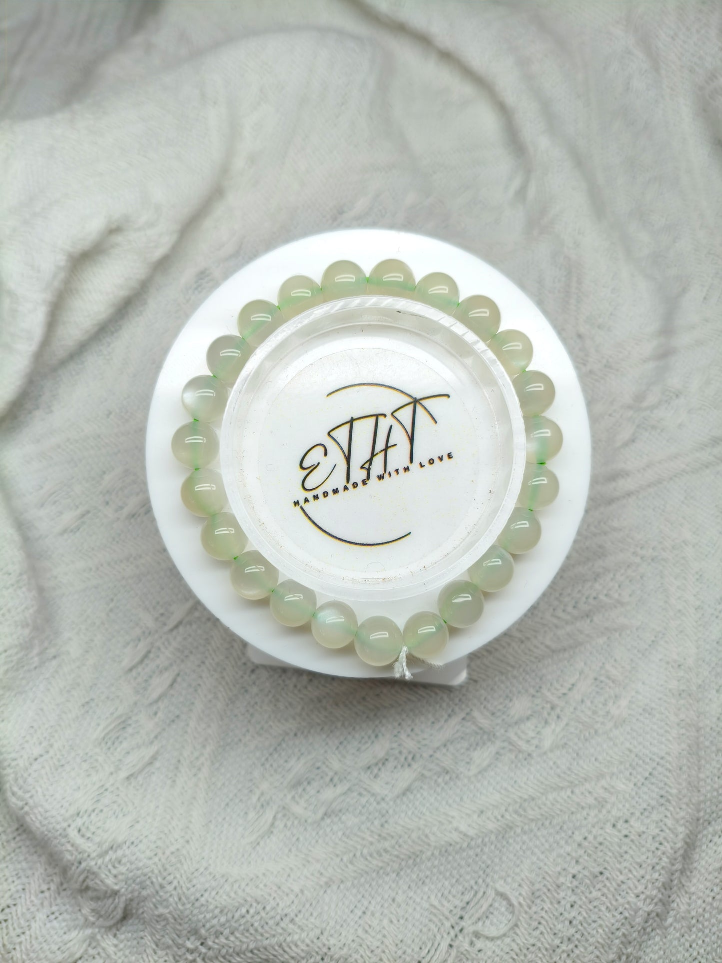 Green Moonstone • Crystal Bracelet