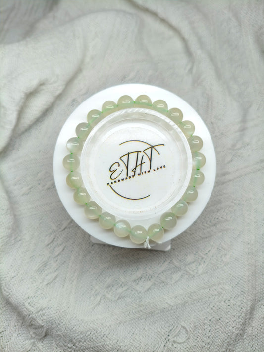 Green Moonstone • Crystal Bracelet