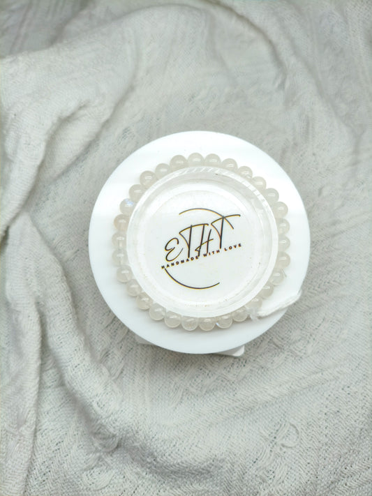 Blue Flash Moonstone • Crystal Bracelet