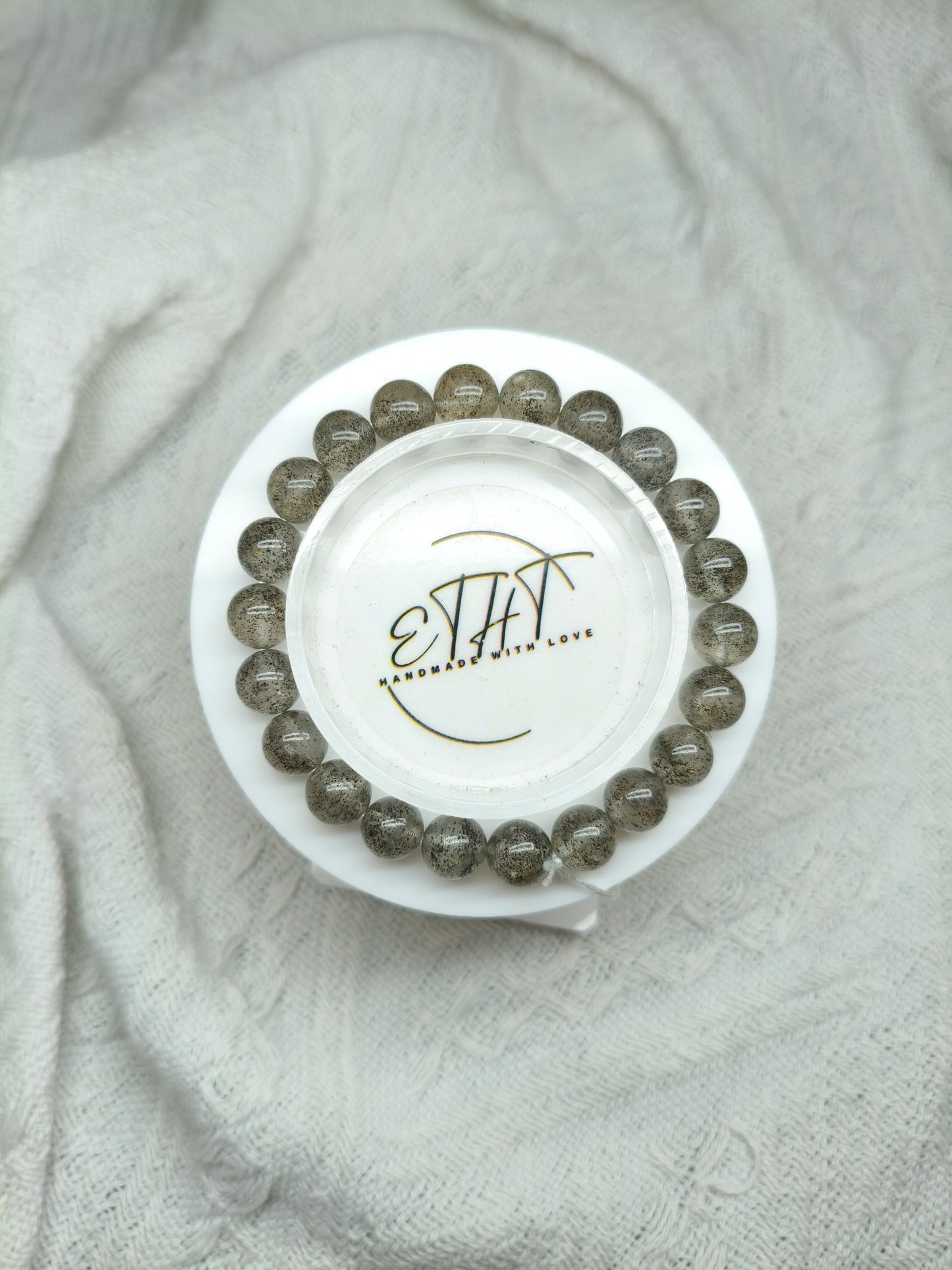 Black Strawberry Quartz • Crystal Bracelet