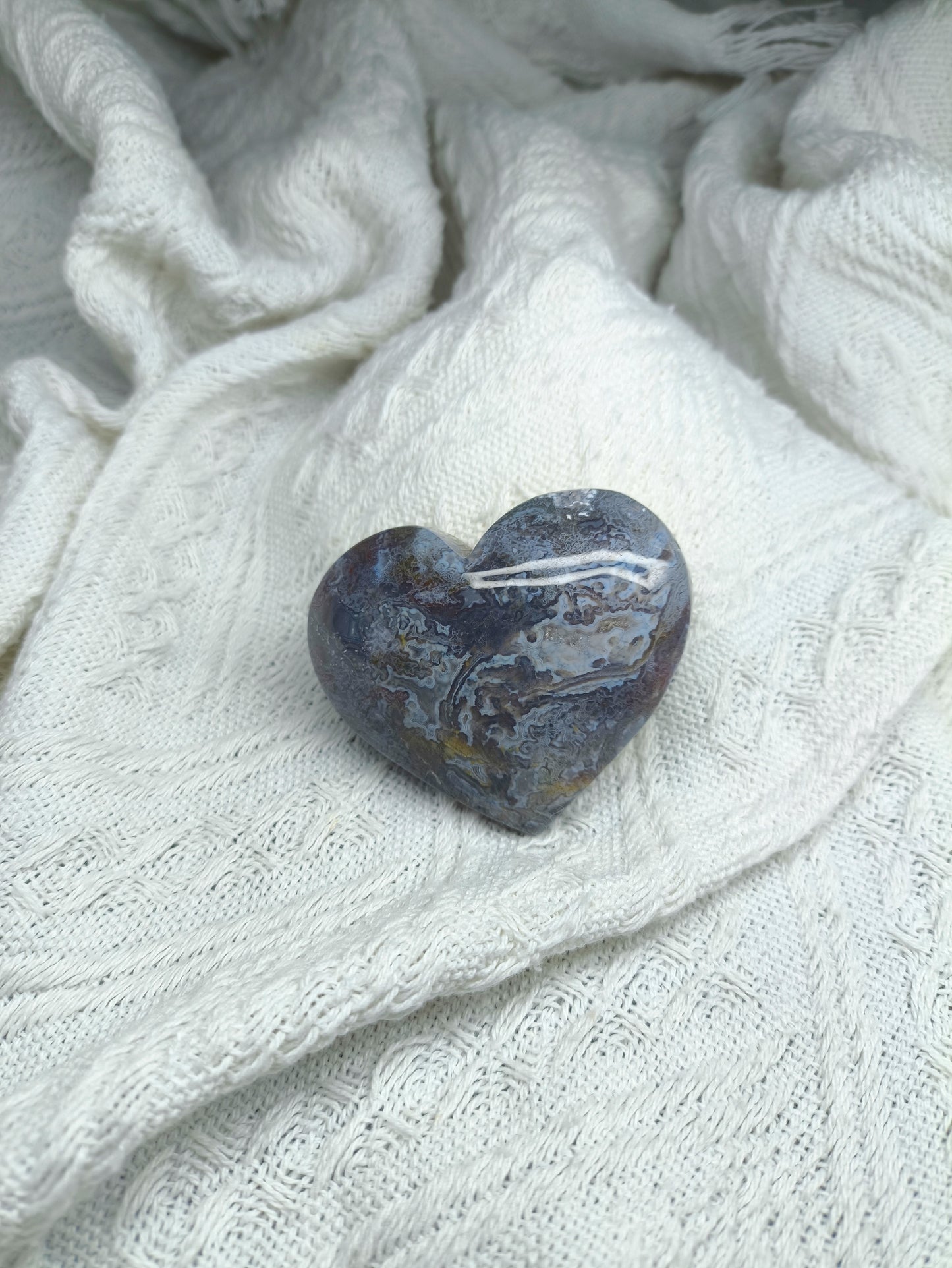 Purple Moss Agate Heart